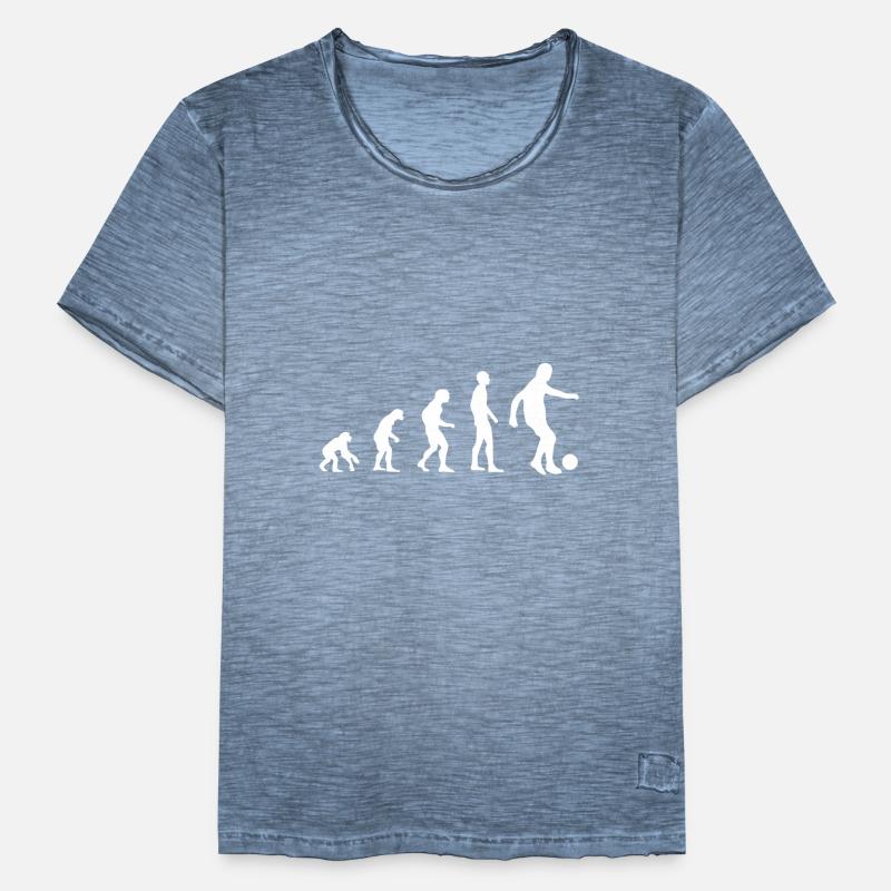 Fußball Evolution Geschenkidee Männer Vintage T-Shirt