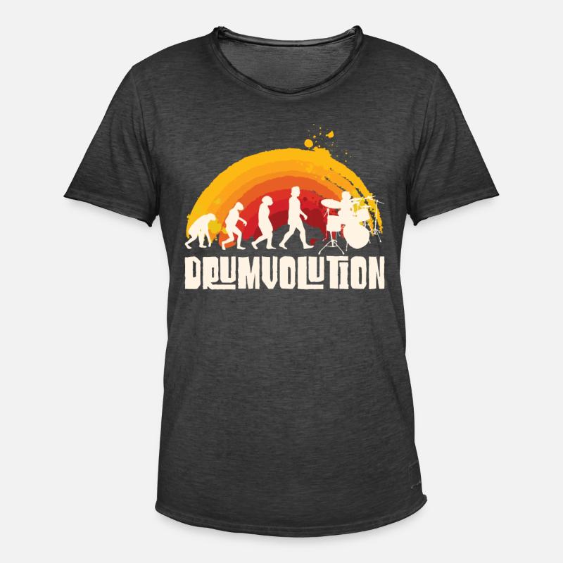 Drumvolution Drums Schlagzeug Percussion Drummer - Männer Vintage T-Shirt - Vintage Schwarz