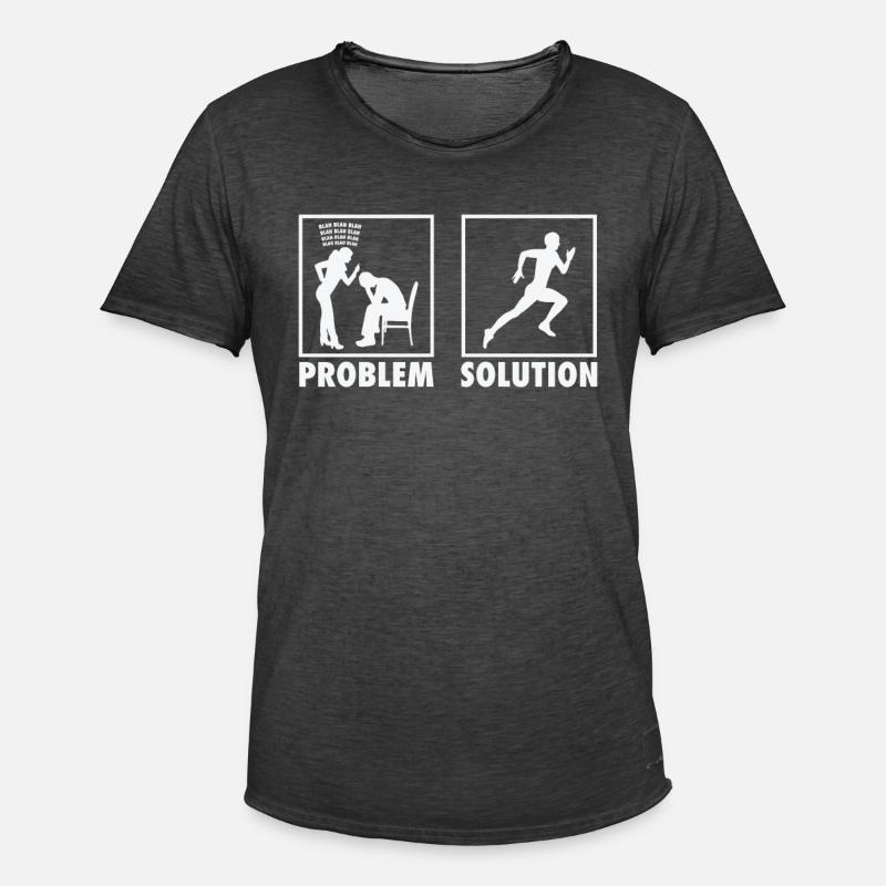Athletics Athletes Statement Problem Solution. - Men's Vintage T-Shirt - washed black