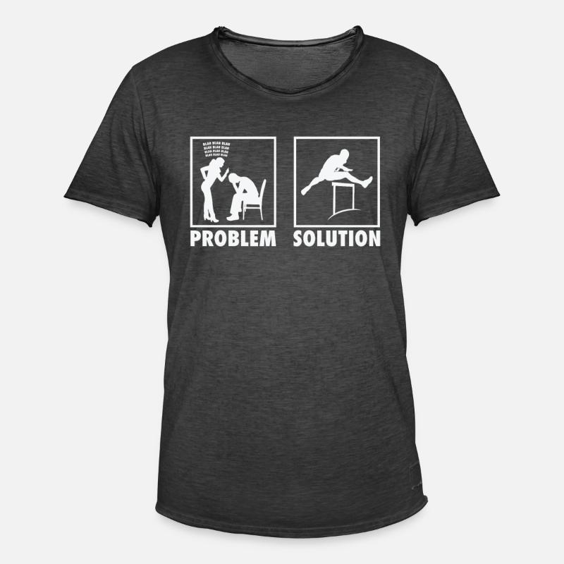 Athletics Athletes Statement Problem Solution. - Männer Vintage T-Shirt - Vintage Schwarz