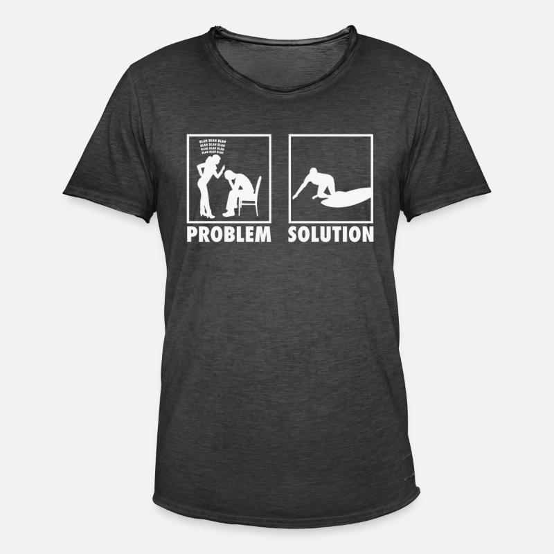 Surfing Surfers Statement Problem Solution. - Männer Vintage T-Shirt - Vintage Schwarz