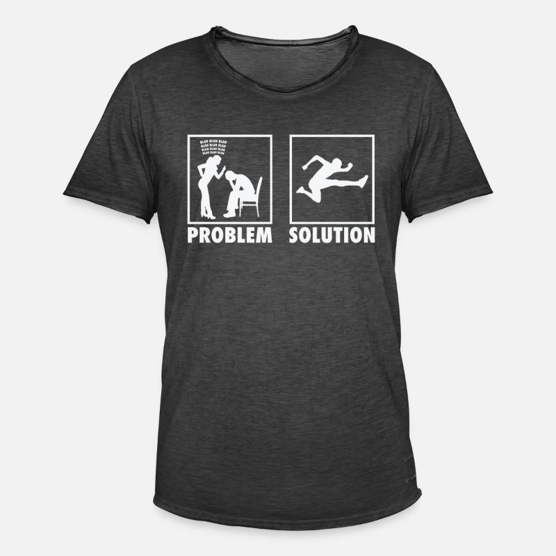 Athletics Athletes Statement Problem Solution. - Men's Vintage T-Shirt - washed black