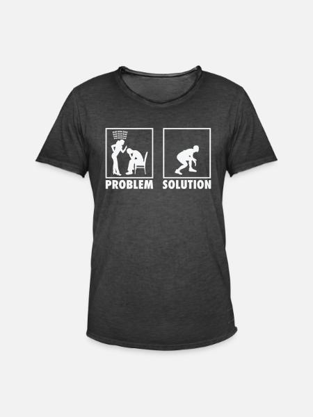 Wrestling Wrestlers Statement Problem Solution. - Men's Vintage T-Shirt - washed black
