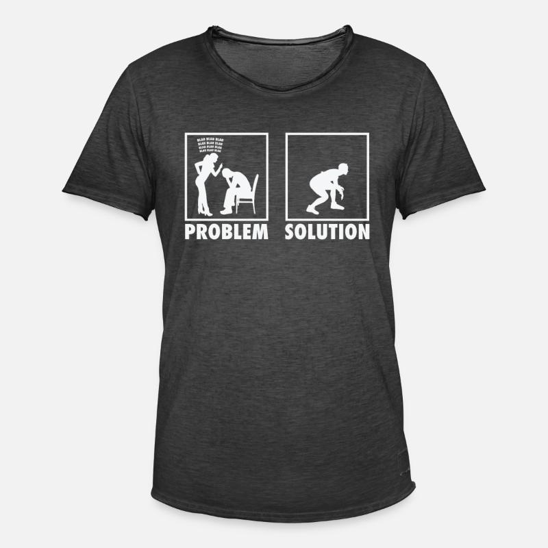 Wrestling Wrestlers Statement Problem Solution. - Männer Vintage T-Shirt - Vintage Schwarz