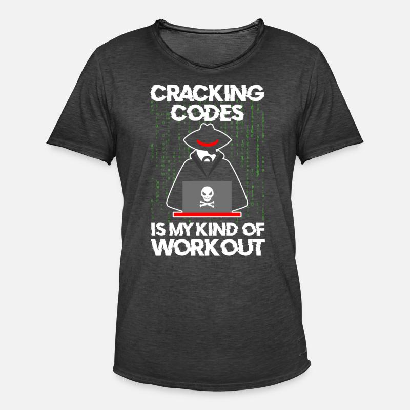 Cybersecurity Professional Hacker Cracking Codes - Männer Vintage T-Shirt - Vintage Schwarz