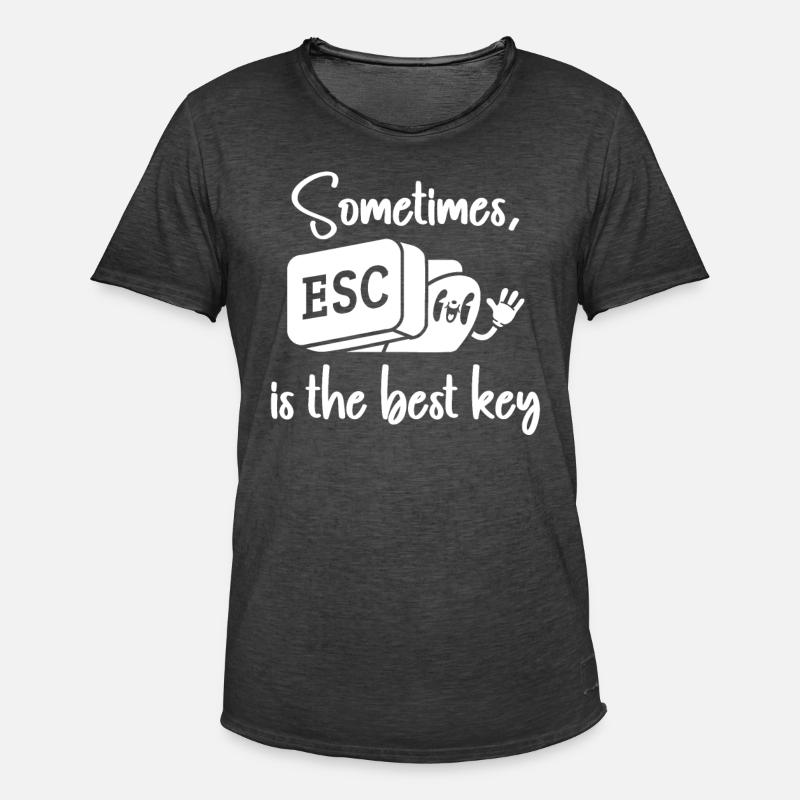 Software Engineer Computer Key Programming - Men's Vintage T-Shirt - washed black