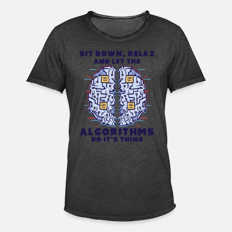 Computer Algorithmus Programmierer Künstliche - Männer Vintage T-Shirt - Vintage Schwarz
