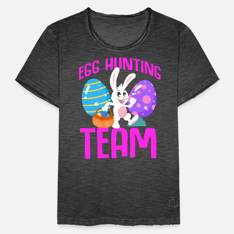 Easter Rabbit Easter Flowers Eggs Men's Vintage T-Shirt