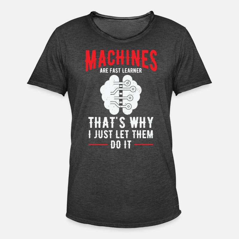 Machine Learning Artificial Intelligence AI - Men's Vintage T-Shirt - washed black