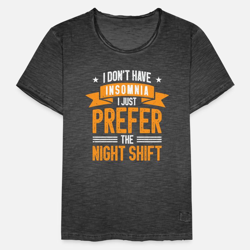 Night Shift Worker Graveyard Duty Men's Vintage T-Shirt