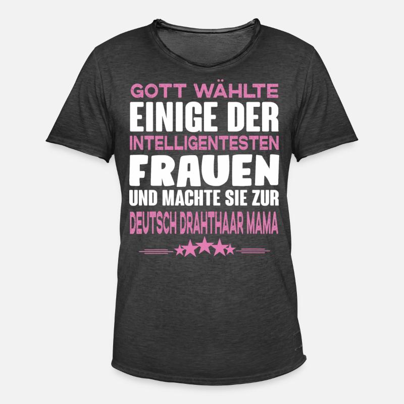 Deutsch Drahthaar - Deutsch Drahthaar Hund - Männer Vintage T-Shirt - Vintage Schwarz