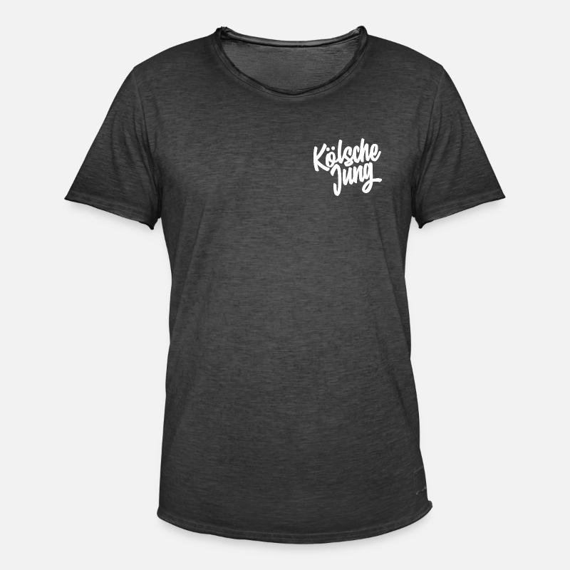 Kölsche Jung Script Design - Männer Vintage T-Shirt - Vintage Schwarz