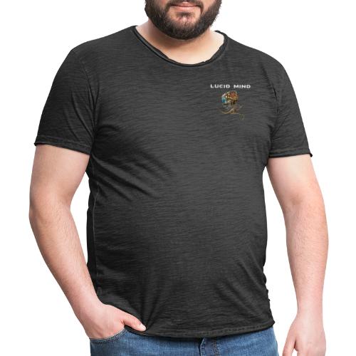 Logo Lucid Mind Text Transparent oben 3 600 dpi - Männer Vintage T-Shirt