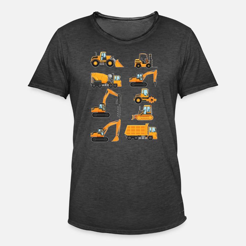 Bagger Baggerfahrer - Männer Vintage T-Shirt - Vintage Schwarz