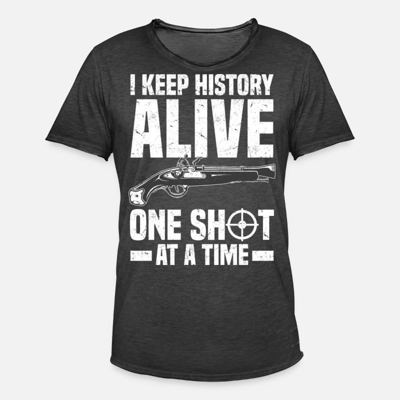 Muzzleloader - Männer Vintage T-Shirt - Vintage Schwarz