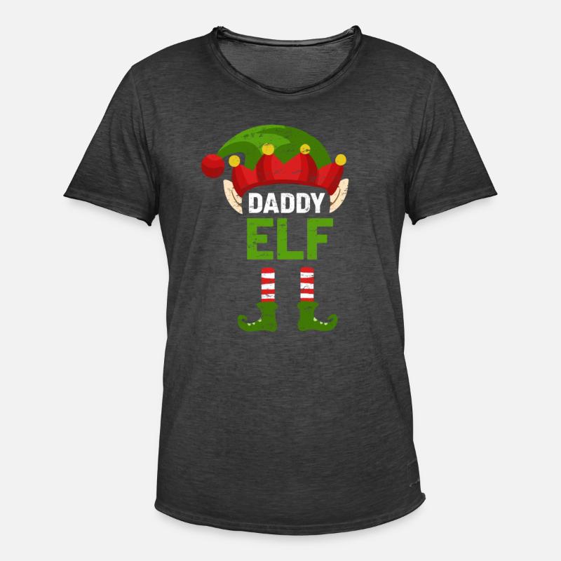 Papa Elf Weihnachtskostüm - Männer Vintage T-Shirt - Vintage Schwarz