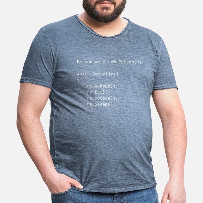 C ++ Programmer - C Code Love Java Computer Science Men's Vintage T-Shirt
