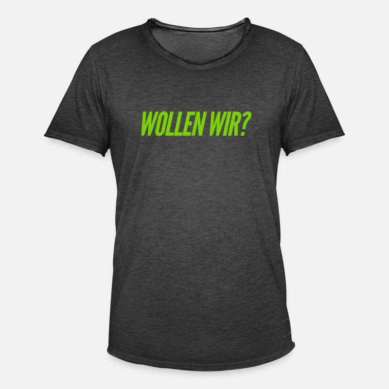 hast du Bock? - Männer Vintage T-Shirt - Vintage Schwarz