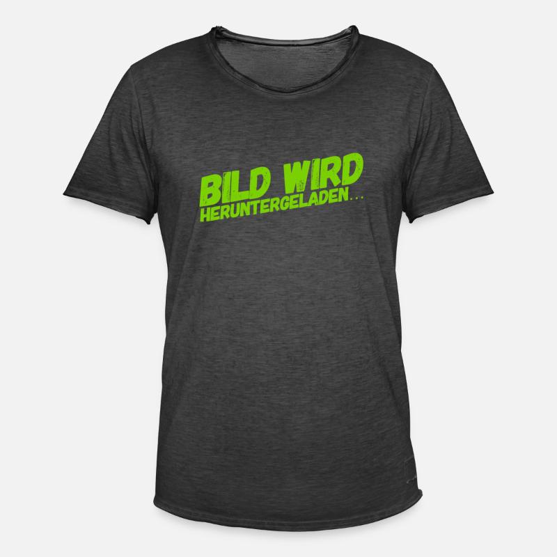 das Bild wird heruntergeladen - Männer Vintage T-Shirt - Vintage Schwarz