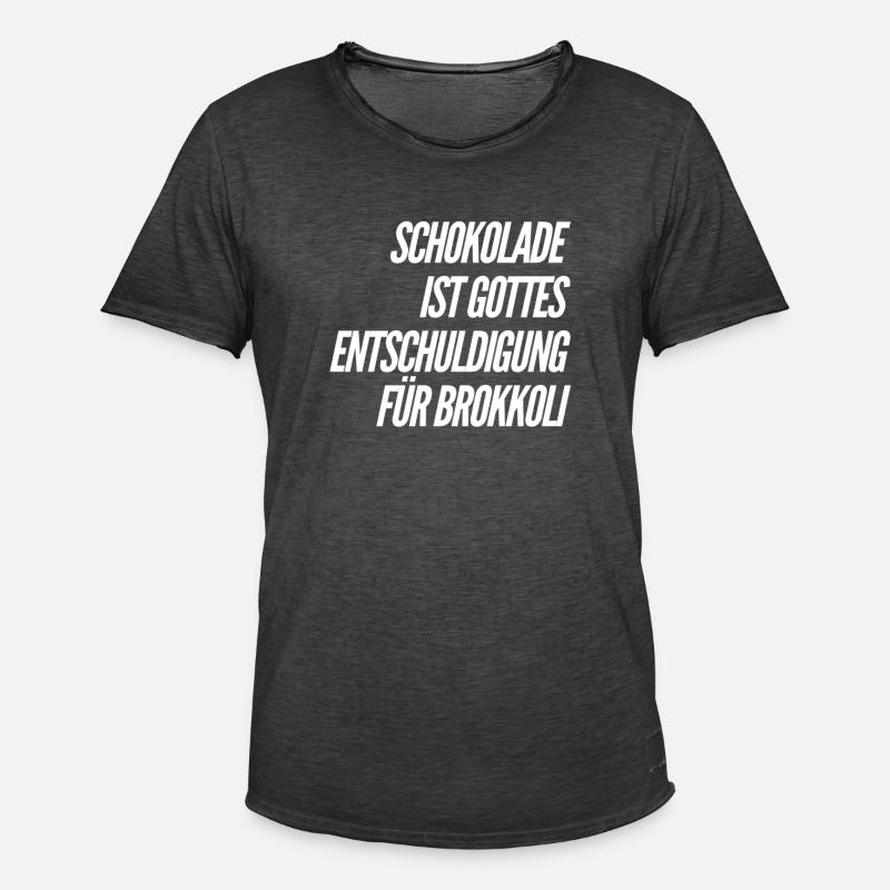 Brokkoli oder Schokolade? - Männer Vintage T-Shirt - Vintage Schwarz