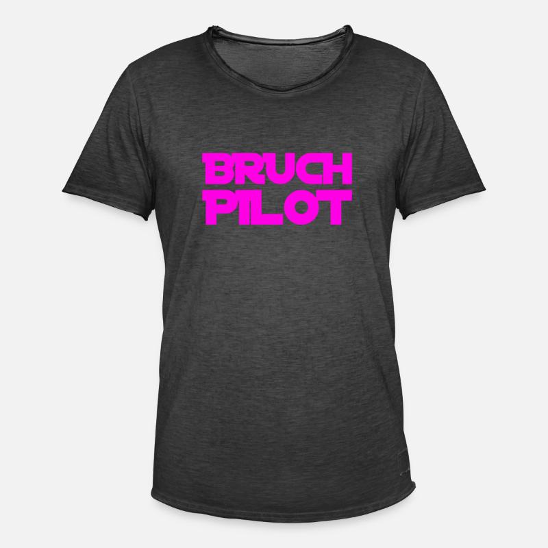 mal wieder ein Bruchpilot - Männer Vintage T-Shirt - Vintage Schwarz