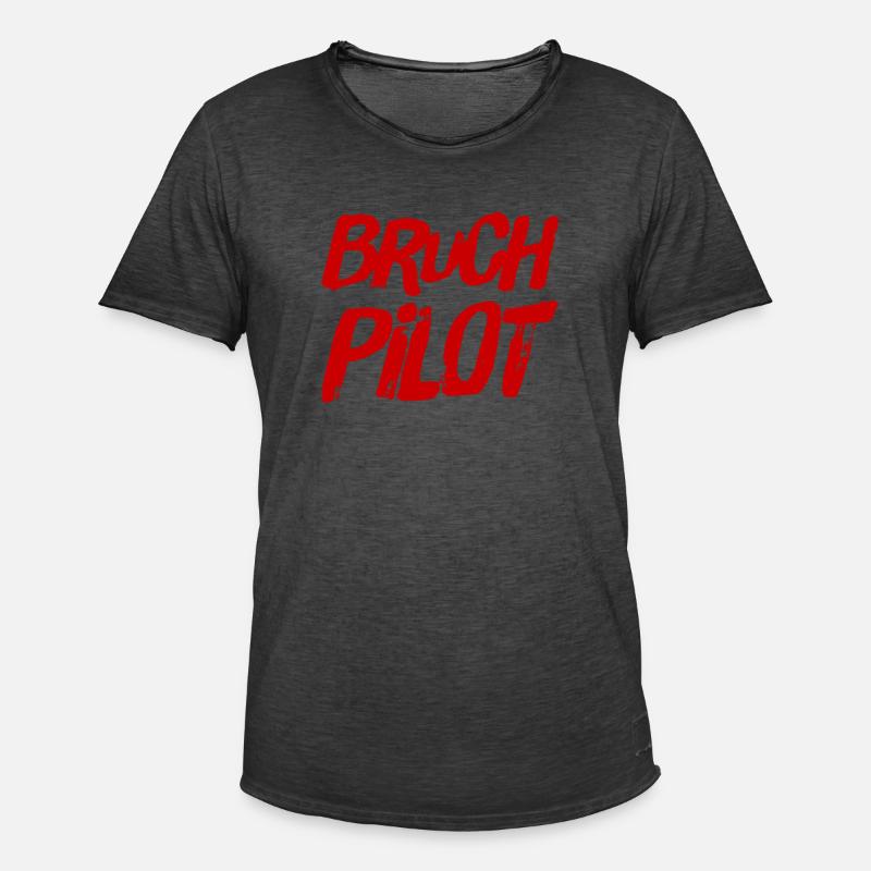 ich bin gerne ein Bruchpilot - Männer Vintage T-Shirt - Vintage Schwarz