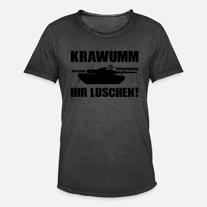 Leopard 2 Panzer Tank Kampfpanzer - Männer Vintage T-Shirt - Vintage Schwarz