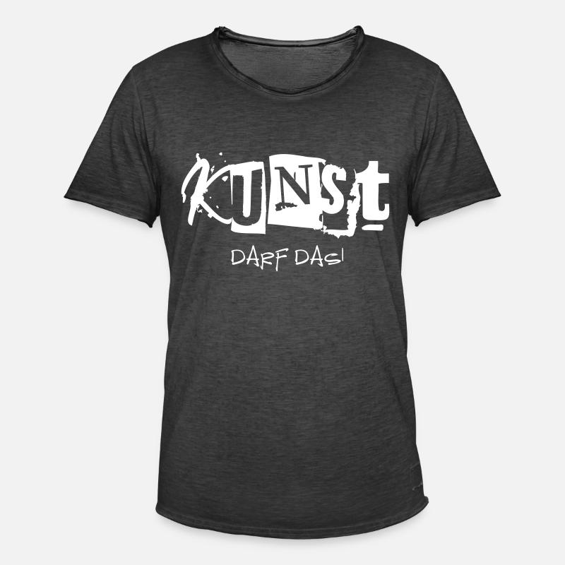 Kunst darf das! - Männer Vintage T-Shirt - Vintage Schwarz