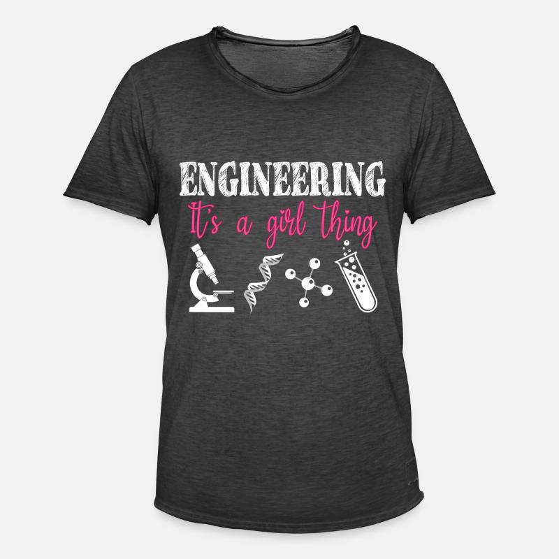 Engineering ist ein Mädchen-Ding - Männer Vintage T-Shirt - Vintage Schwarz