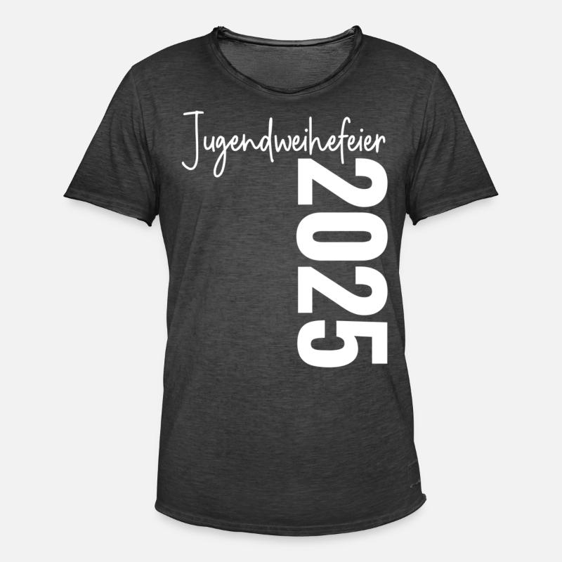 Jugendweihe Feier 2025 - Jugendweihefeier 2025 - Männer Vintage T-Shirt - Vintage Schwarz