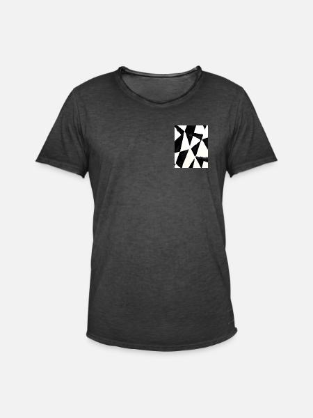 Triangle - Männer Vintage T-Shirt - Vintage Schwarz
