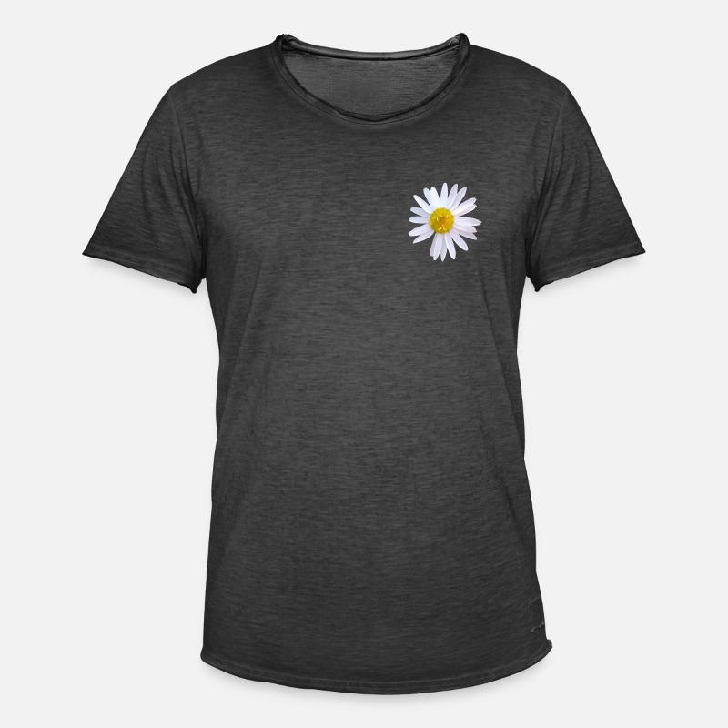 Gänseblümchen - Männer Vintage T-Shirt - Vintage Schwarz