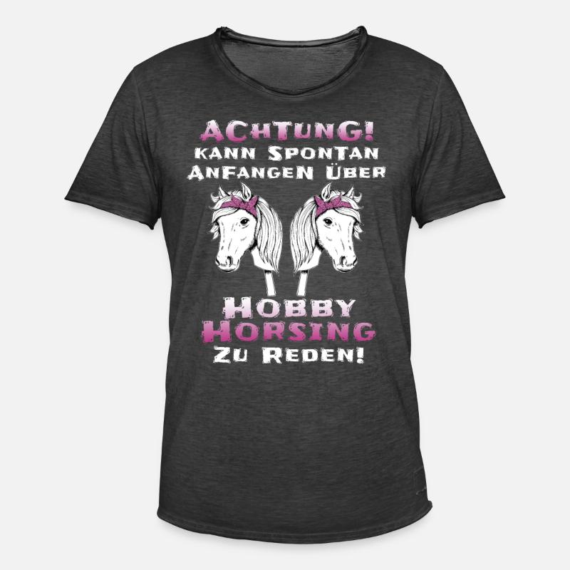 Hobby Horse Geschenkidee - Männer Vintage T-Shirt - Vintage Schwarz