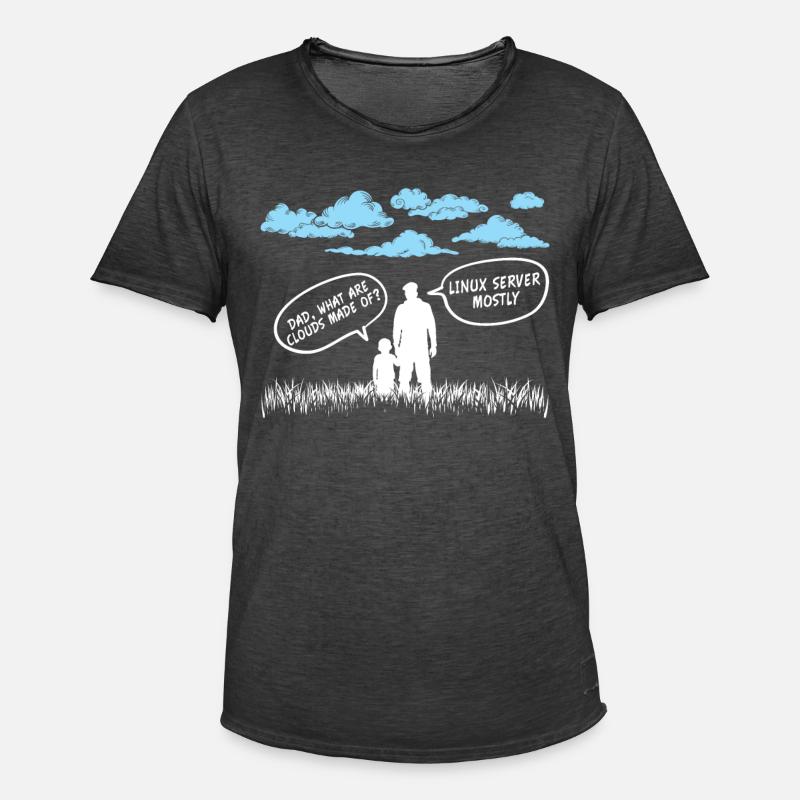 Cloud Linux Server Coder - Men's Vintage T-Shirt - washed black