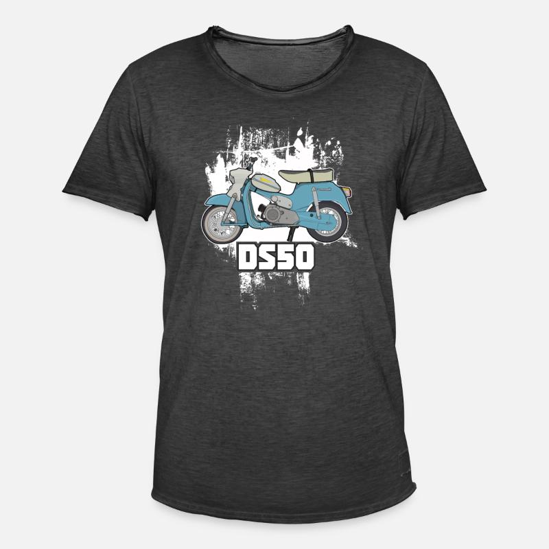 DS50 / Schwalbenfahrer / Ostalgie / Mofa Oldtimer - T-shirt vintage Homme - noir vintage