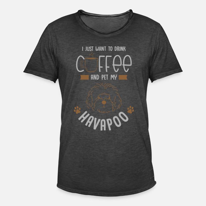 havapoo, havapoo Havanese, poodle, - Men's Vintage T-Shirt - washed black