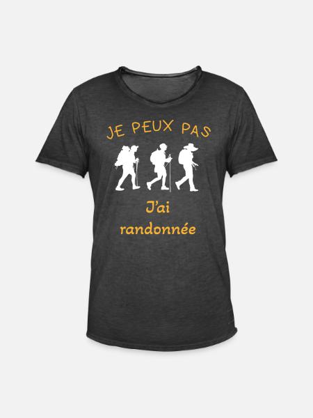 Wanderwanderer Geschenkidee - Männer Vintage T-Shirt - Vintage Schwarz