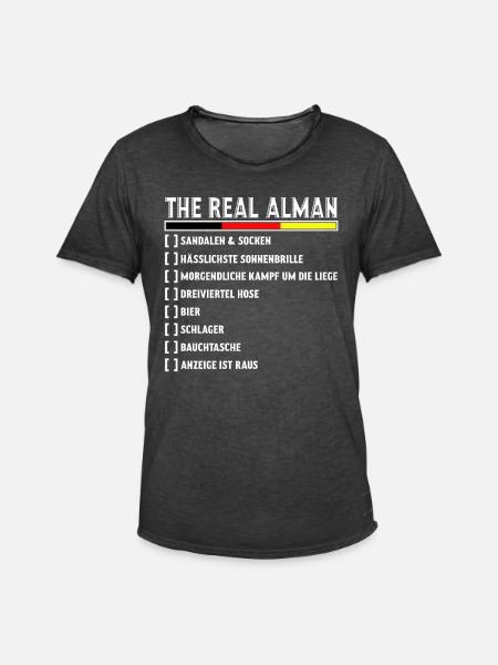 Alman Meme - Männer Vintage T-Shirt - Vintage Schwarz
