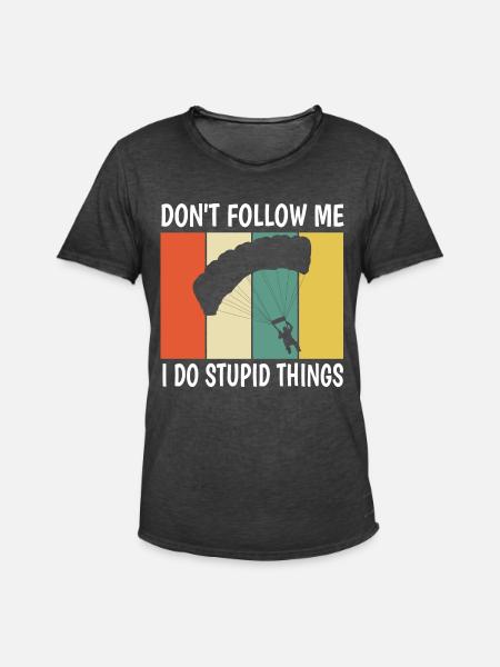 parachute - Men's Vintage T-Shirt - washed black