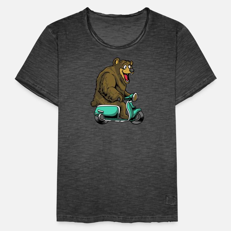 Motorroller Mofa Moped Roller Männer Vintage T-Shirt
