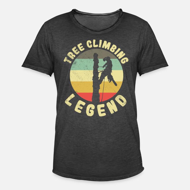 Baumklettern Baumpfleger Arborist Baumkletterer - Männer Vintage T-Shirt - Vintage Schwarz