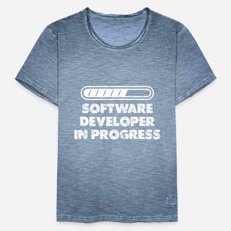 Software Developer In Progress Lovers Computer Men's Vintage T-Shirt