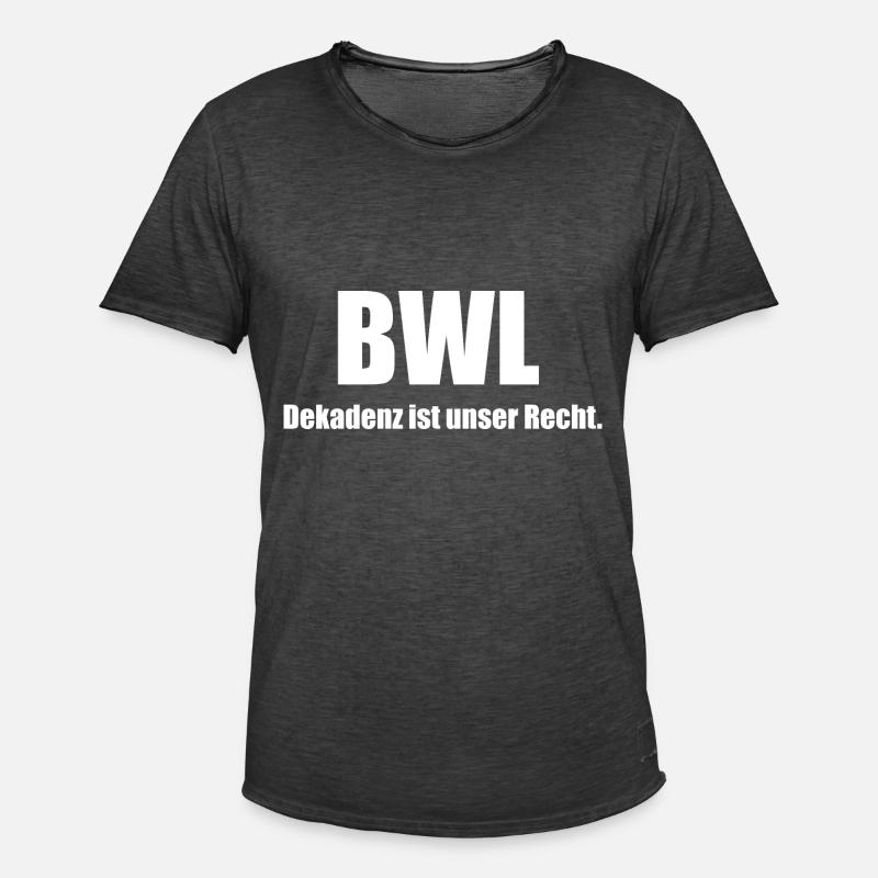 Dekadenz BWL - Männer Vintage T-Shirt - Vintage Schwarz