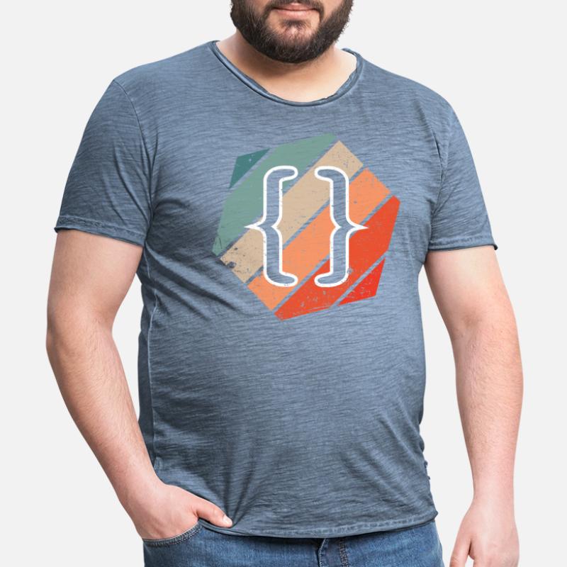 Vintage Web Developer CSS JavaScript und HTML 5 Männer Vintage T-Shirt