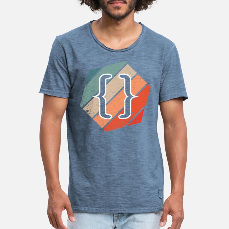 Vintage Web Developer CSS JavaScript und HTML 5 Männer Vintage T-Shirt