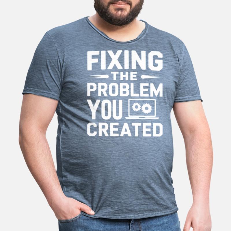 Administrator Support Nerd Computer Tech Männer Vintage T-Shirt