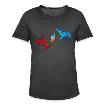 Dragon Dice Fantasy Game - T-shirt vintage Homme - noir vintage - Devant - Jose (178cm)