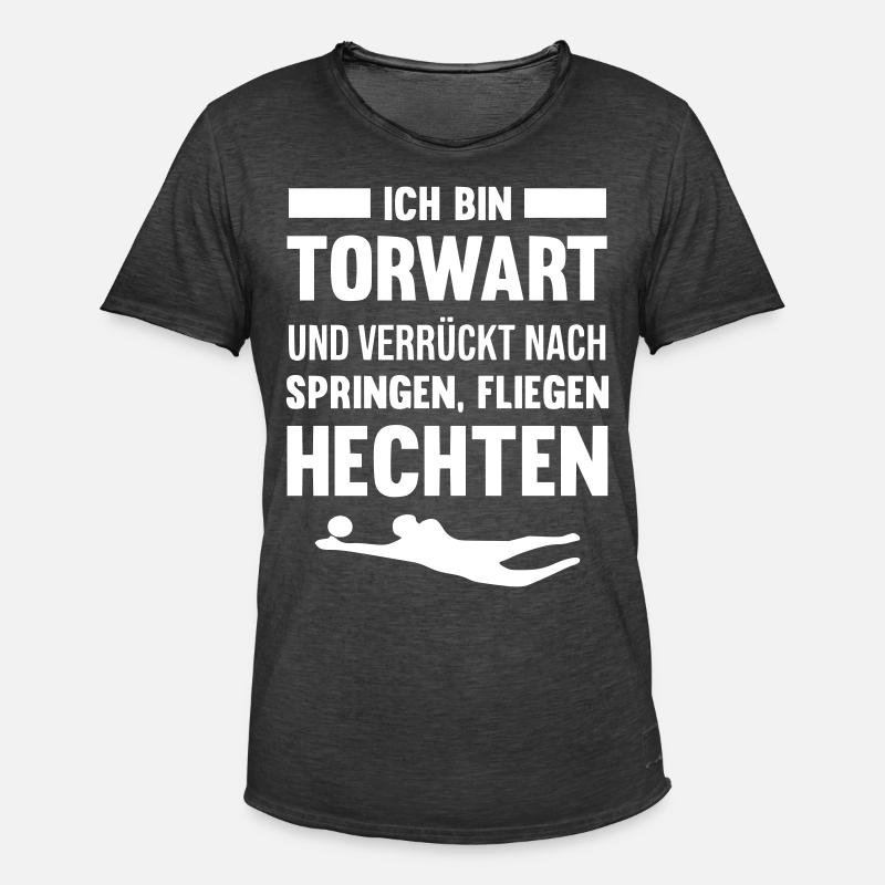 Torwart oder Torhüter - Männer Vintage T-Shirt - Vintage Schwarz