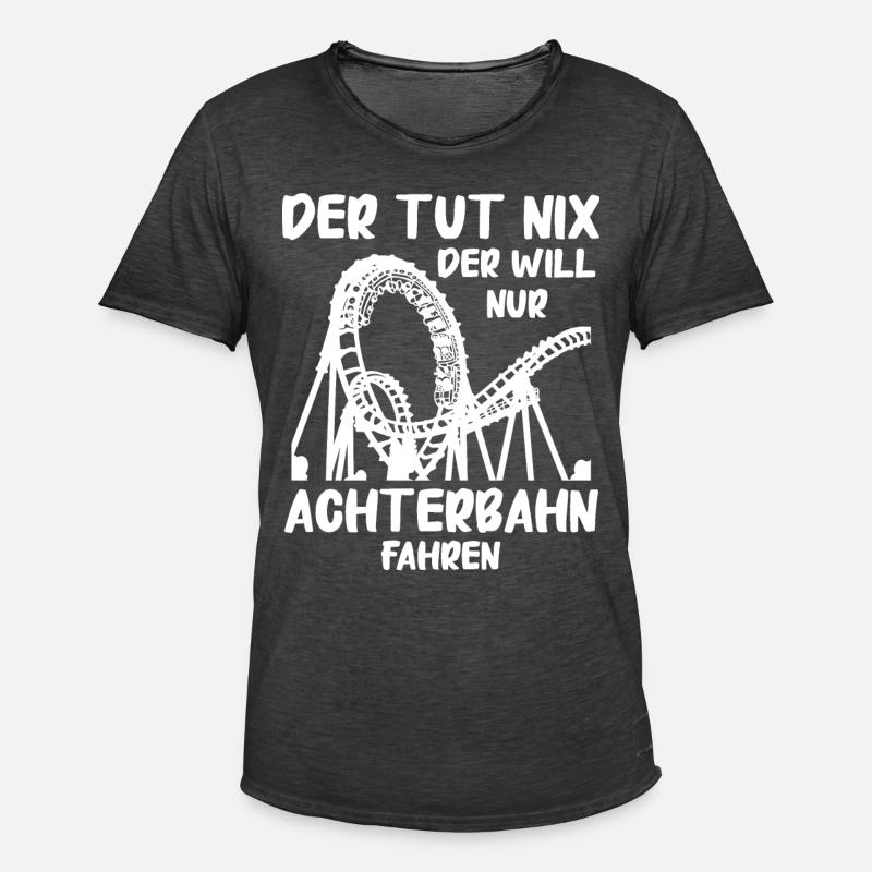 Achterbahn Freizeitpark Roller Coaster - Männer Vintage T-Shirt - Vintage Schwarz