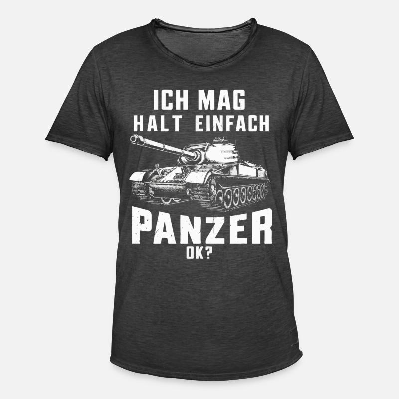Panzer Kampfpanzer Panzerkampfwagen Panzerfahrer - Männer Vintage T-Shirt - Vintage Schwarz